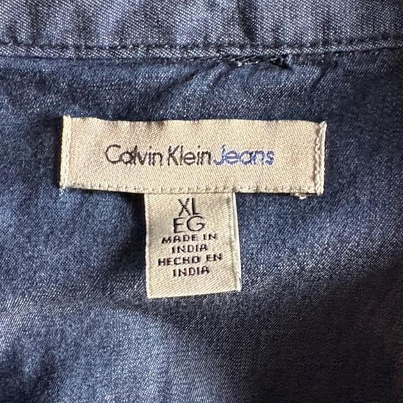 Calvin Klein Jeans Dark Blue Denim Shirt - Picture 2 of 3